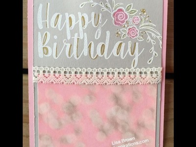 Pretty Birthday Card with Embossing