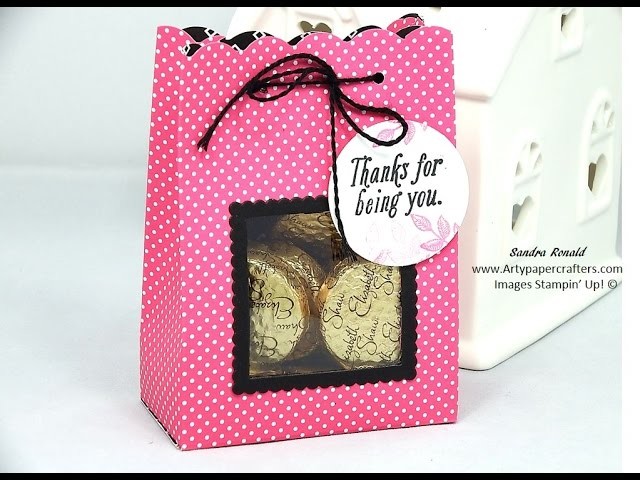 Pretty GIFT BAG with WINDOW - SandraR UK Stampin' Up! Demonstrator Independent