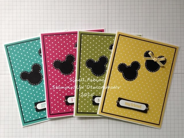 Quick and Easy Mickey and Minnie Cards