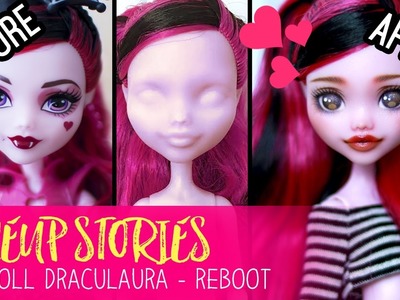 Repainting Dolls - MonsterHigh REBOOT Draculaura - Faceup Stories ep.48