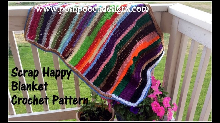 Scrap Happy Blanket Crochet Pattern