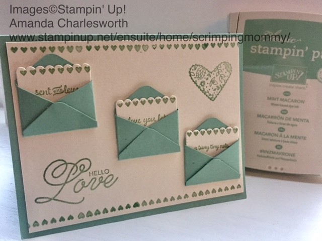 Simple no fuss Valentine card Stampin' Up! products
