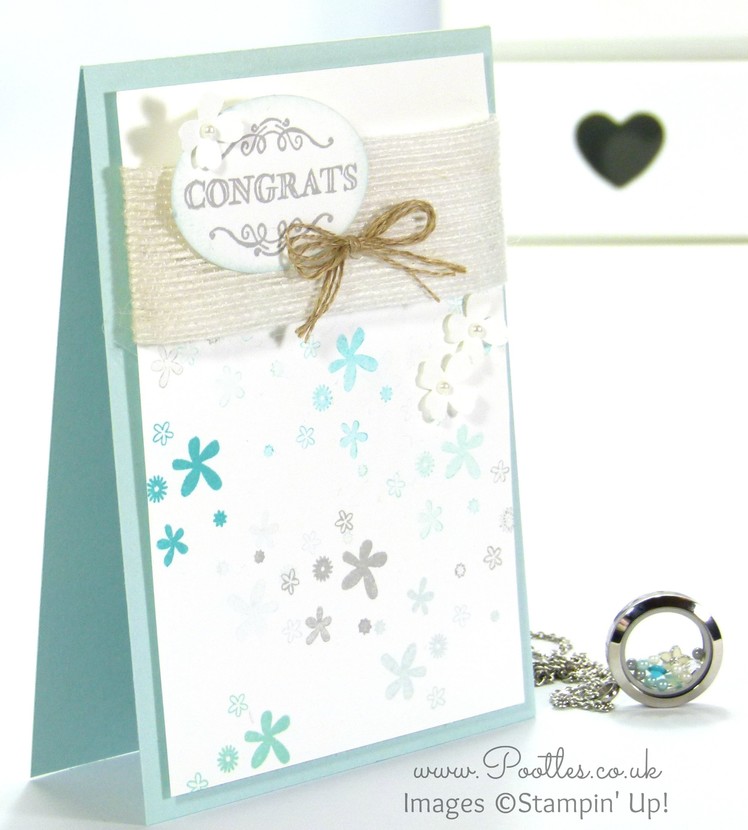 South Hill Designs & Stampin' Up! Sunday Blue Congratulations
