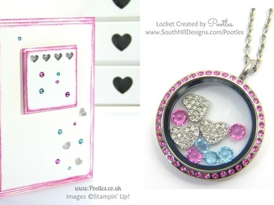 South Hill & Stampin Up on Sunday Pink & Blue Hearts Card Tutorial