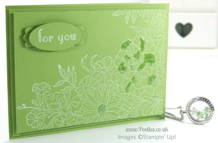 South Hill & Stampin Up Sunday Green White Florals