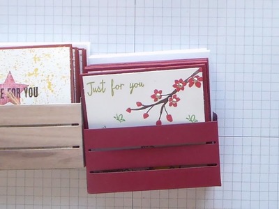 Stampin' Up! Wood Words Crate and Note Cards