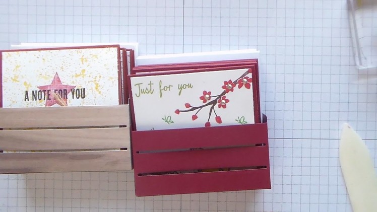Stampin' Up! Wood Words Crate and Note Cards