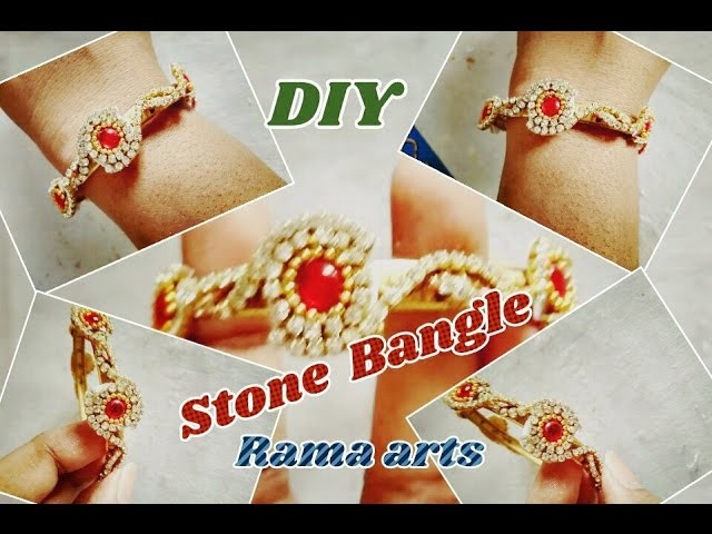 Stone bangle - How to make stone bangle | jewellery tutorials