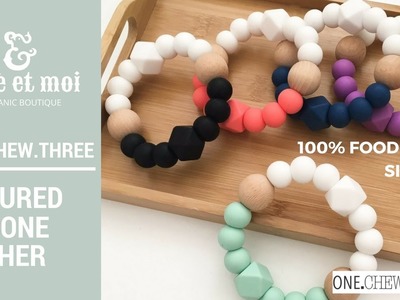 Textured Silicone Teether by ONE.CHEW.THREE.  | Bebe et Moi Mother & Baby Organic Boutique