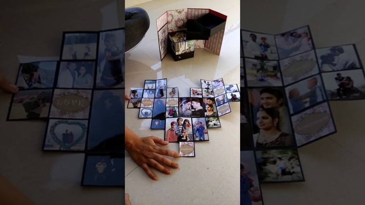 Tower gift box with photo magic cube