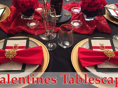 Valentine's Tablescape and Dinner Party Setup