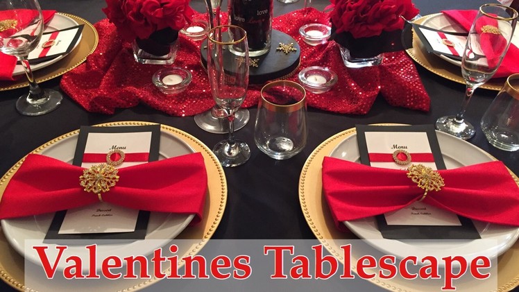 Valentine's Tablescape and Dinner Party Setup