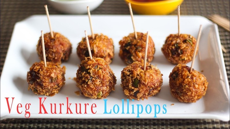 Veg Kurkure Lollipops Recipe in Hindi - Indian Snacks Recipes - Evening Snacks Recipes Ep-173