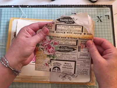 Vintage junk journal using scraps and freebies #junkjournaljunkies
