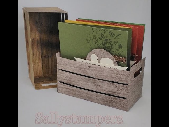 Wood Texture Crate made with Stampin' Up! products.