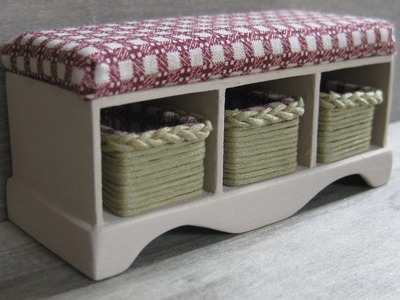 1.12th Scale Dolls House Storage Bench with Baskets Tutorial Part One