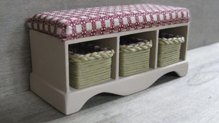 1.12th Scale Dolls House Storage Bench with Baskets Tutorial Part One