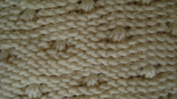 Afghan Tunisian Knit Stitch & Puff
