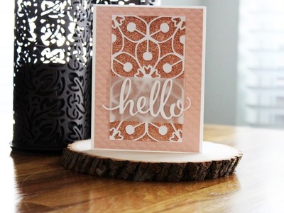 Altenew Layered Medallion Stencil And Rose Glitter Embossing Paste - TUTORIAL