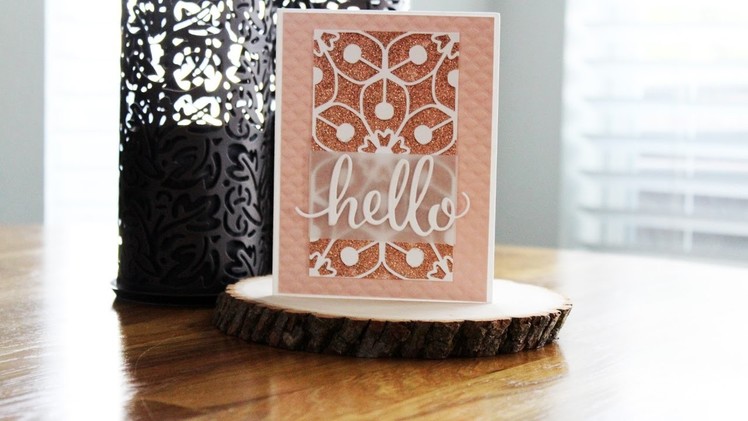 Altenew Layered Medallion Stencil And Rose Glitter Embossing Paste - TUTORIAL