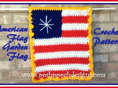American Flag Garden Sign Crochet Pattern