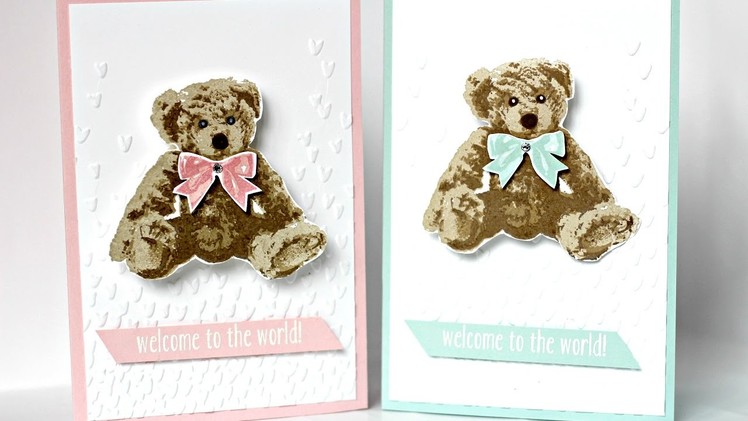 Baby Bear Stampin' Up! action wobble card