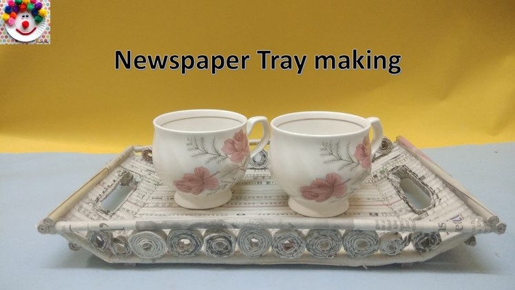 Best out of waste ideas| how to make tray with news paper|DIY|easy craft