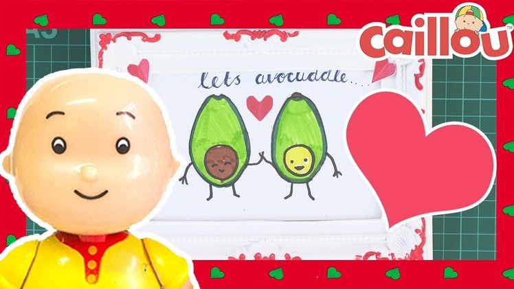 ????Caillou Toys for Kids - How To Make a Valentines Day Picture Frame | CAILLOU CRAFT | Toys for Kids????