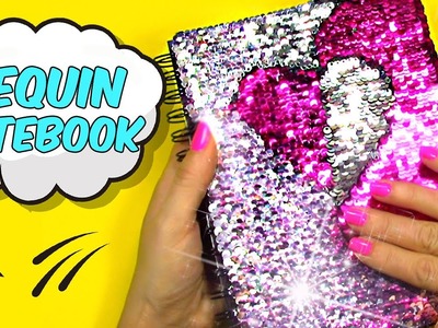 DIY Crafts to Make When You are BORED! SEQUIN NOTEBOOK!