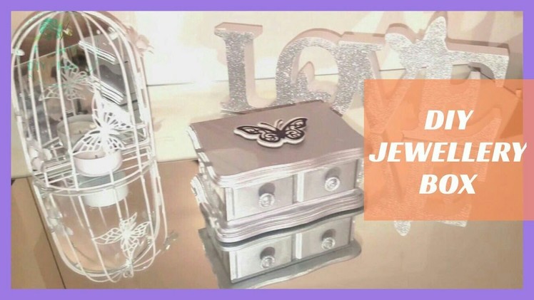 DIY How to make | Metalic Silver Jewellery Box | Upcylcle | Craft 2017