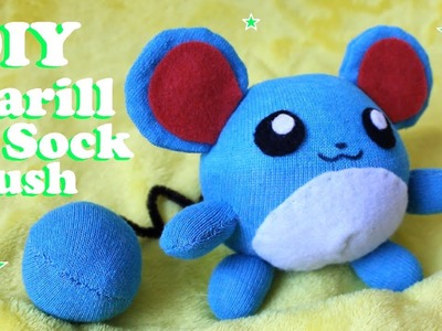 ❤ DIY Marill Sock Plush! How To Make A Cute Pokemon Plushie! ❤