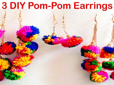 DIY Pom-Pom Earrings in 3 Easy Ways