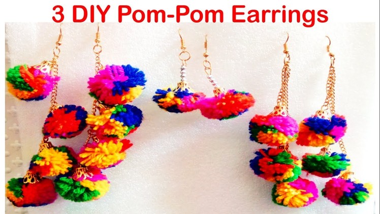 DIY Pom-Pom Earrings in 3 Easy Ways