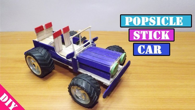 DIY Popsicle Stick Car | Easy Crafts ideas