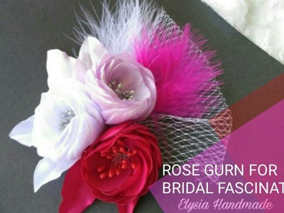 DIY Rose Burn For Bridal Fascinator | by Elysia Handmade