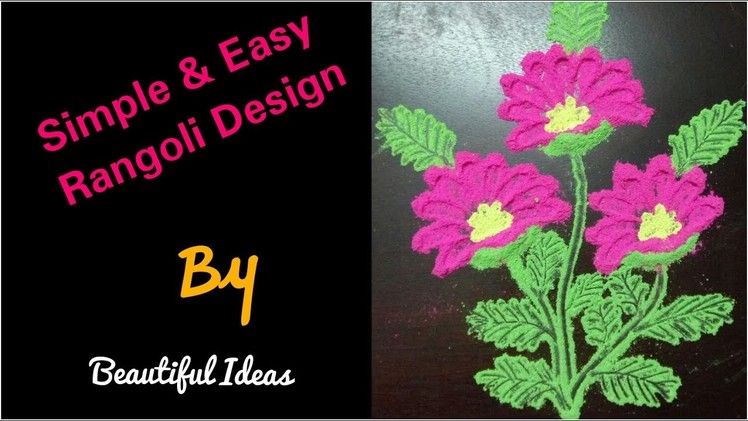 DIY.Simple & Easy Rangoli Design Making at Home. Easy Rangoli Design by Beautiful Ideas. 