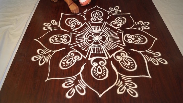 Easy rangoli designs without dots || simple kolam designs || muggulu designs without dots