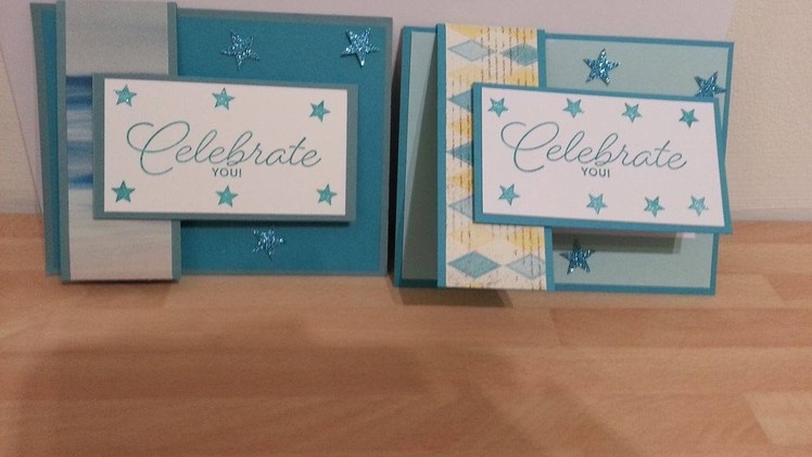 Flap fold card using birthday blast SU