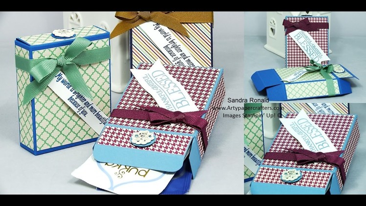 Fold Flat GIFT BOX for Pukka Tea Sachets   SandraR Stampin' Up! Demonstrator Independent