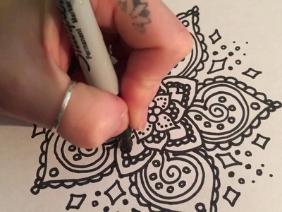 Free Hand Mandala Doodle - Real Time Zentangle - Nicky Kumar Art