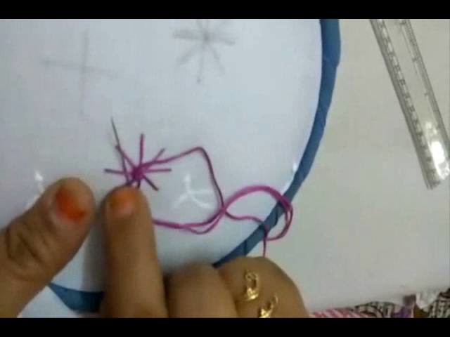 Hand Embroidery-Spider Stitch