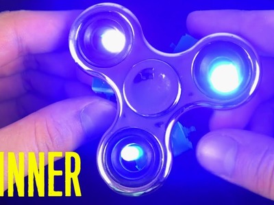Hand Spinner Glow in the Dark & DIY LED Fidget Spinner Toy - 3 ways to make
