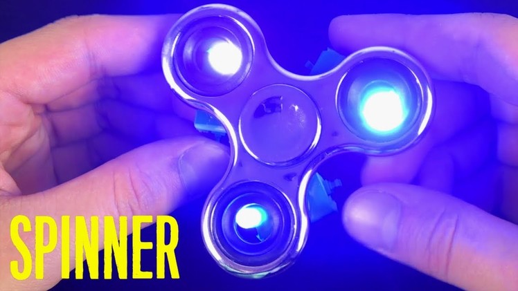 Hand Spinner Glow in the Dark & DIY LED Fidget Spinner Toy - 3 ways to make