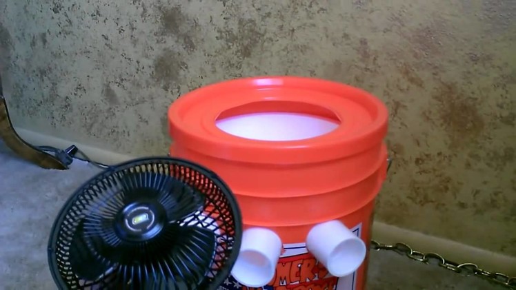Homemade Air Conditioner DIY   The  5 Gallon Bucket  Air Cooler! DIY  can be solar powered!