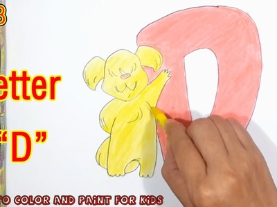 How To Draw Alphabet Letter D for Dog Preschool Lesson #18