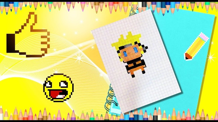 How to draw Naruto? Pixel Naruto.