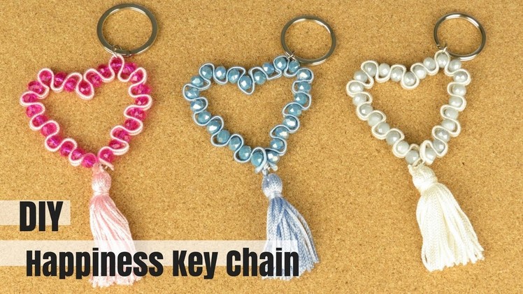 How to Make a Happiness Key Chain - Easy DIY Tutorial - Made with Soutache Braid Cord