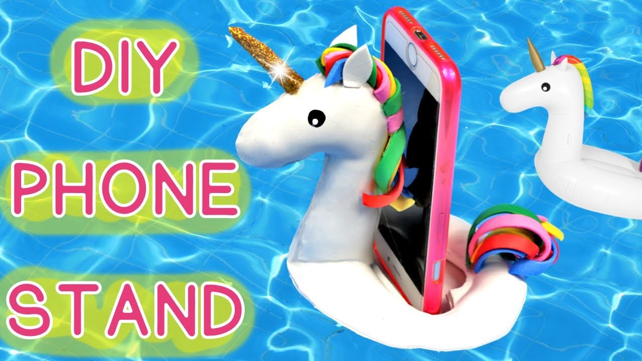 How to make a Unicorn float Phone Cell Stand . DIY Phone Stand (quick version) . Crazy about DIY