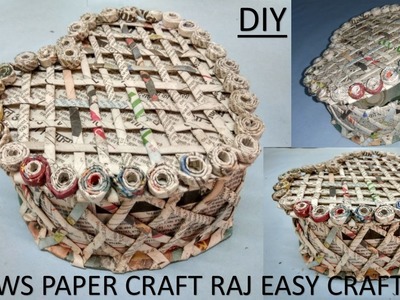 How to make newspaper box | jewelry box | DIY | newspaper craft