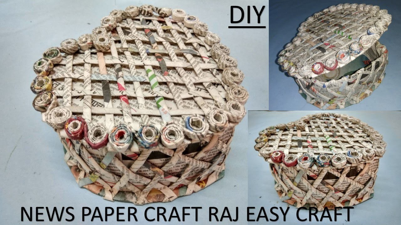 How To Make Newspaper Box Jewelry Box DIY Newspaper Craft